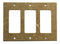 Noce Travertine Switch Plate 4 1/2 x 6 1/3 Honed 3-TOGGLE Wall Cover